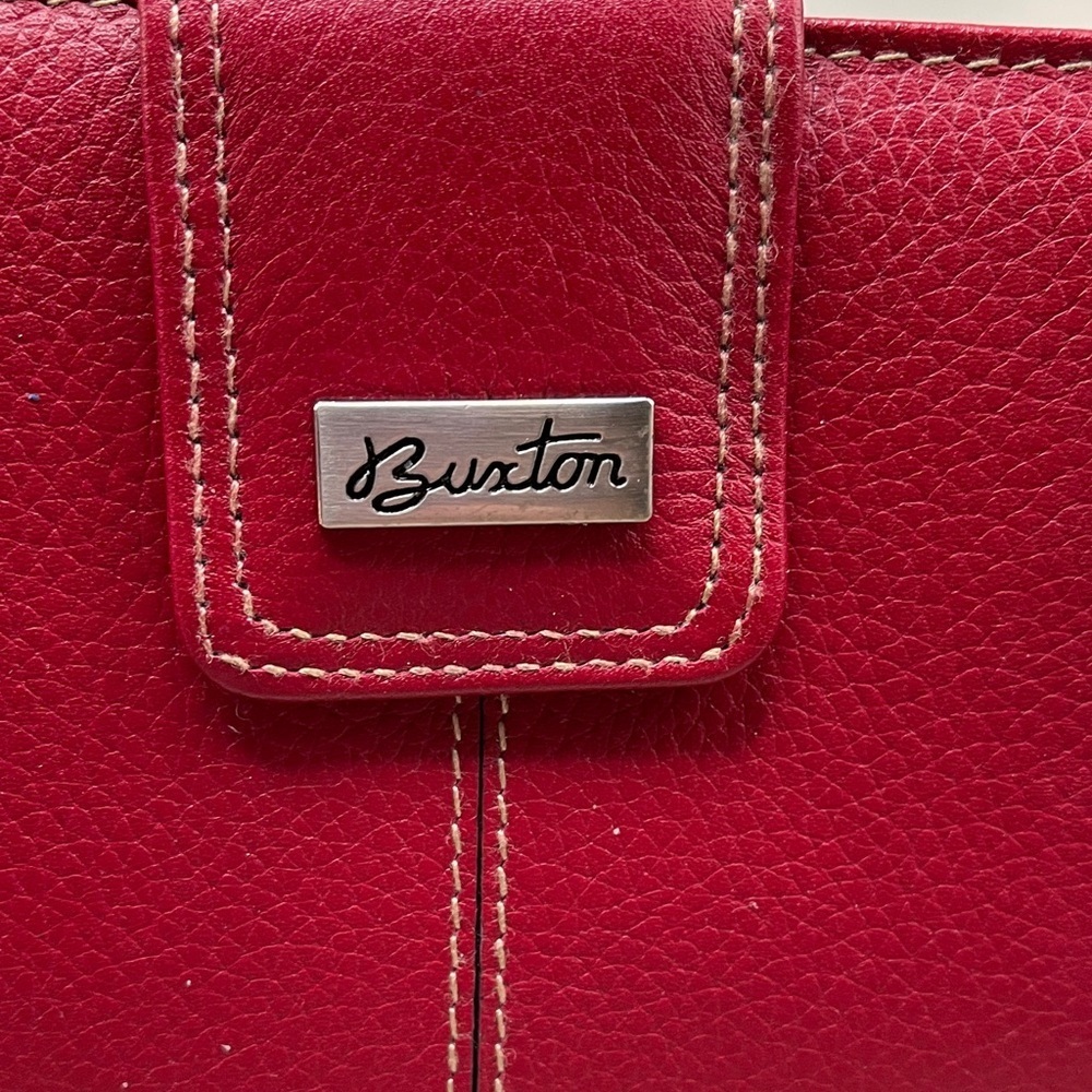 Buxton Beautiful Vintage Cherry Leather Wallet Buxton - Picture 2 of 7